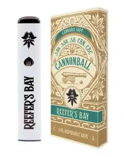 Bay Blend Disposable Vape - Cannonball - 2ml - Cannonball gets it's name by taking a tightly packed indica bomb of Delta 8 and CBN, boosting it with CBC, and then blasting it into your dome with a majority Delta 9o blend.


 	Lab-tested by an accredited 3rd party Lab
 	No MCT, PG, VG, PEG, vitamin E, or other cutting agent
 	95% Delta 9o-Dominant Oil Blend: Delta 9o, Delta 8o, Delta 8, CBN, CBC + 5% terpenes
 	2ml disposable ceramic core vape