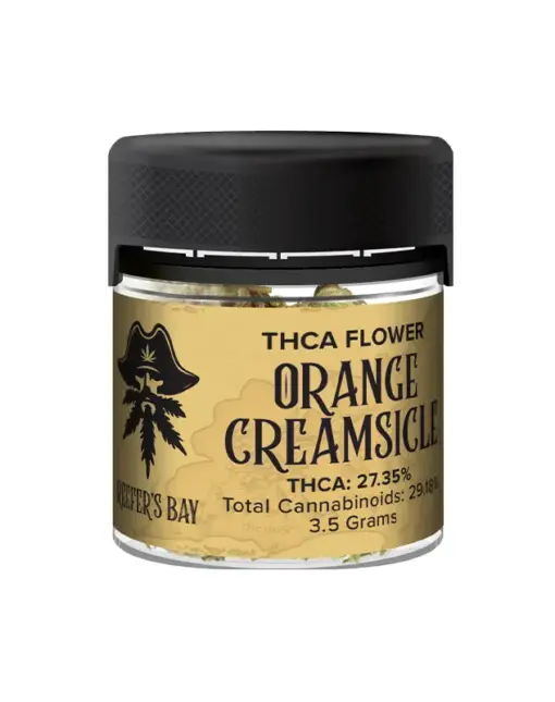 THCA Flower - Orange Creamsicle - Orange Creamsicle is a delightful, sativa-dominant hybrid that brings a burst of happiness and energy. Its citrus, orange, and vanilla flavors are reminiscent of a refreshing summer treat, taking you back to the days of chasing the ice cream truck through the neighborhood.
Genetics: Orange Crush x Juicy Fruit
Strain: Hybrid
Effects: Happy, Uplifting, Energetic
Flavors: Citrus, Orange, Vanilla
THCA Content: 27.35%