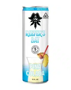 Delta 9 Seltzer 4-Pack - Pina Colada - Come chill at Reefer’s Bay with our brand new Delta 9 THC seltzers. With 5mg of Delta 9, our Pina Coladas will take you and your mindset right to the beach. So, what are you waiting for? Put your feet up and drink your way to Reefer’s Bay.