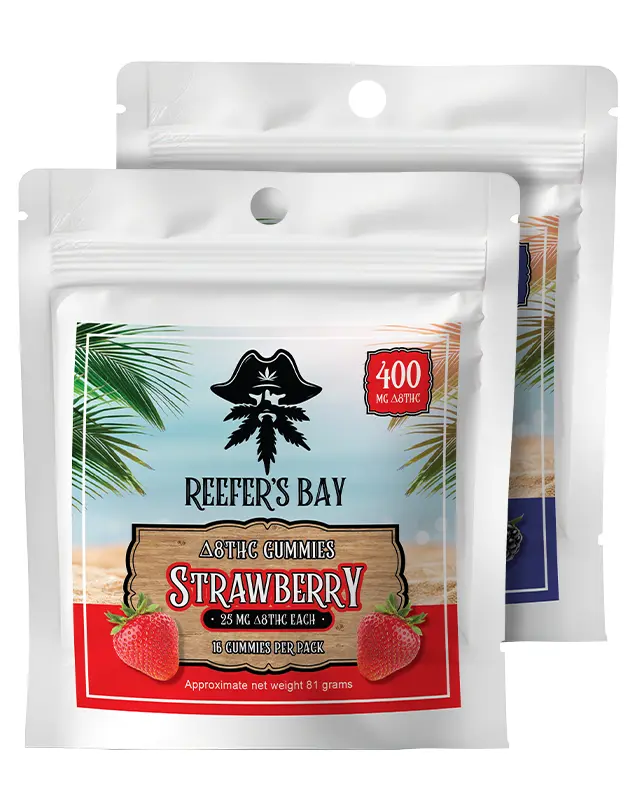 Delta 8 Gummies - 400mg - Strawberry - Flavor: Strawberry